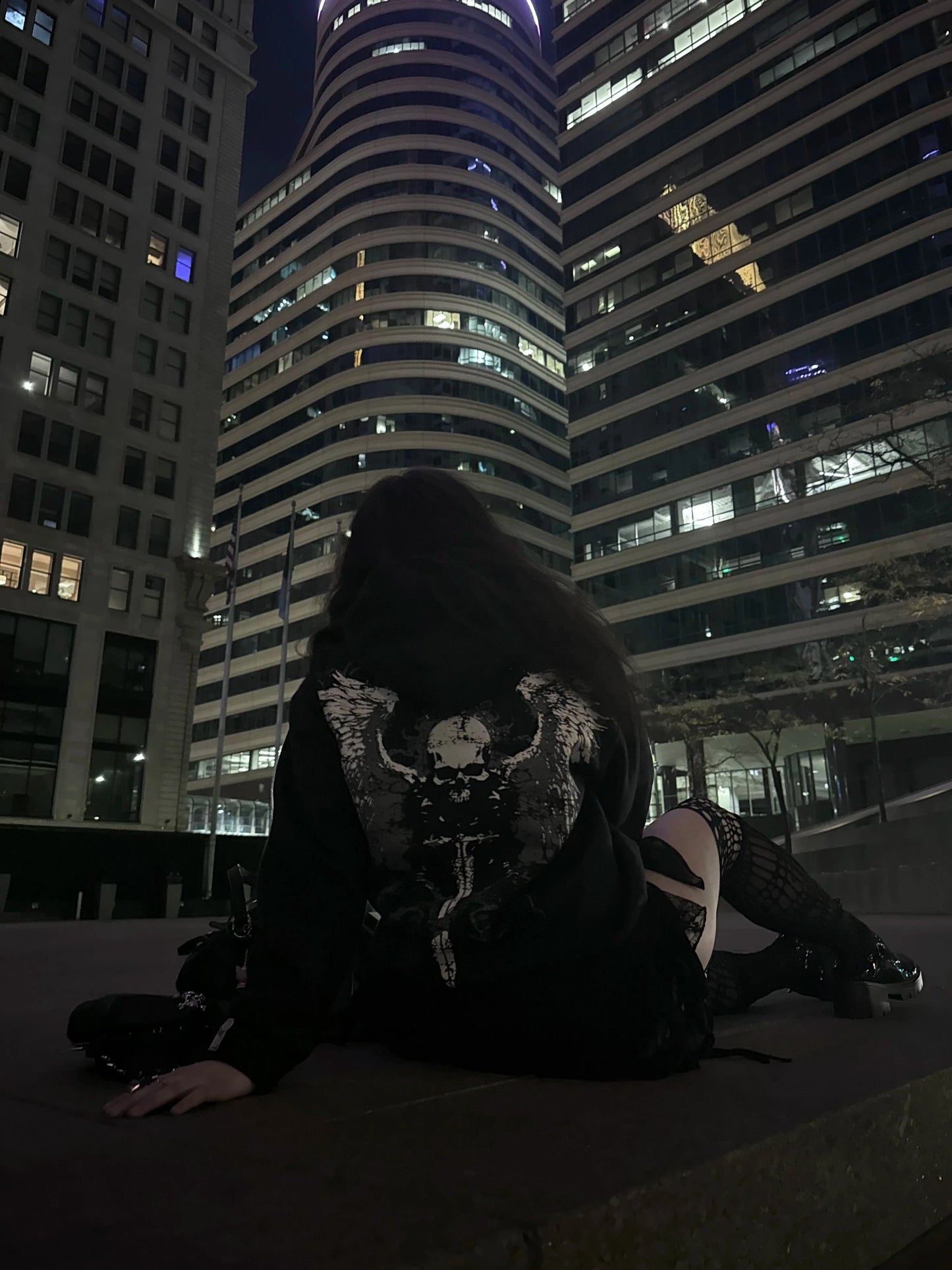 DEATH HOODIE (BLACK BROWN PURPLE GRAY)