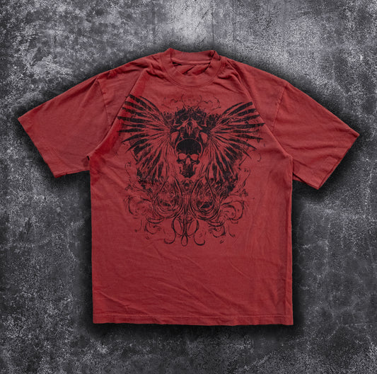 "REBIRTH" SHIRT (RED AND GRAY) [LIMITED EDITION]